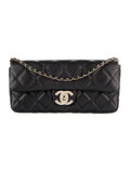 Chanel Quilted Pear Flap Bag in Black