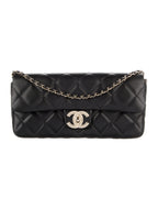 Chanel Quilted Pear Flap Bag in Black