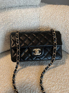 Chanel Quilted Pear Flap Bag in Black