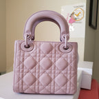 Mini Lady Dior Bag Pink Ultramatte Cannage Calfskin