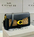 COACH Tabby Chain Clutch in Signature Canvas Black