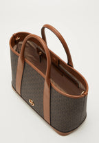 Michael Kors Luisa Medium Signature Logo Satchel in brown