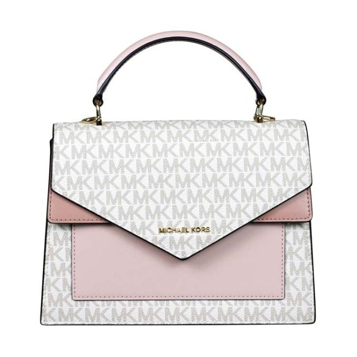 Michael Kors Ludlow Signature Satchel in Pink