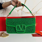 Valentino Garavani Locò Small Shoulder Bag Green