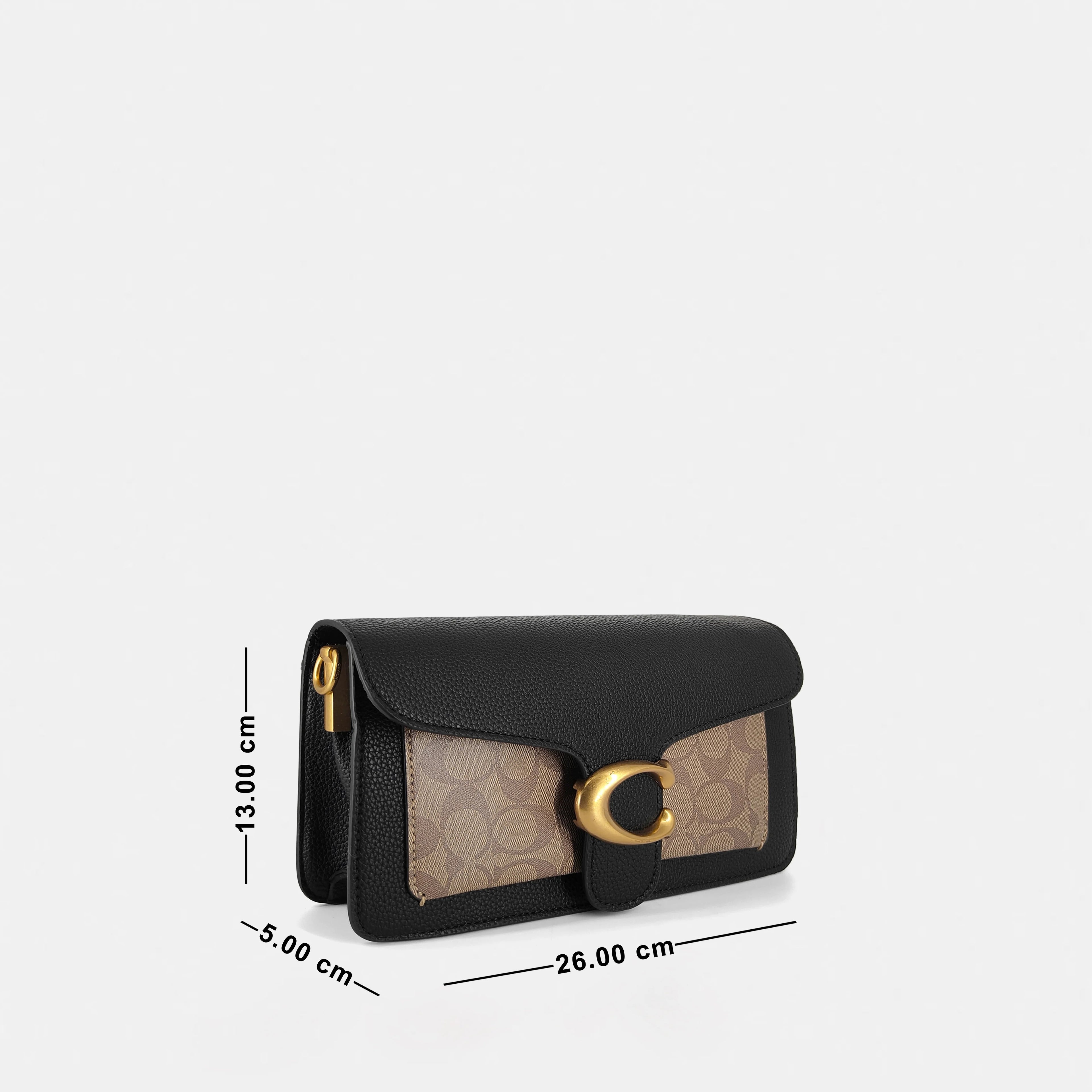 COACH Tabby Chain Clutch in Signature Canvas Black