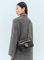 Gucci GG Marmont black matelassé chevron leather mini bag