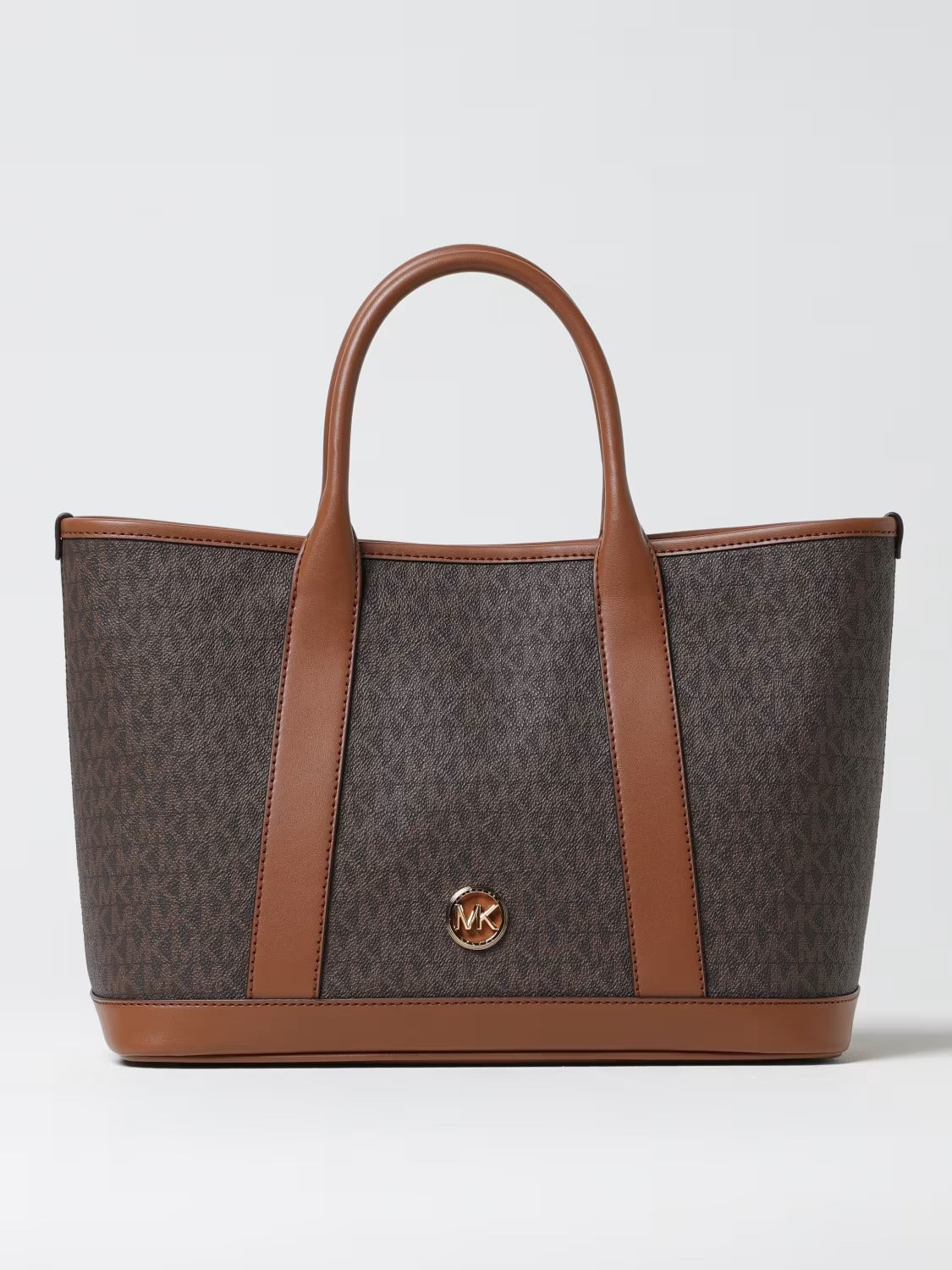 Michael Kors Luisa Medium Signature Logo Satchel in brown