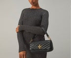 Tory Burch Kira Chevron Shoulder Bag Black