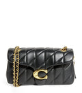 Coach Quilted Tabby shoulder bag Black With Golden Chain