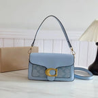 COACH Tabby Chain Clutch in Signature Canvas Blue