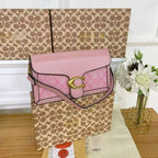 COACH Tabby Chain Clutch in Signature Canvas Pink