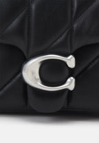 Coach Quilted Tabby shoulder bag Black With Silver Chain