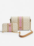 Coach crossbody bag white with a matching long wallet